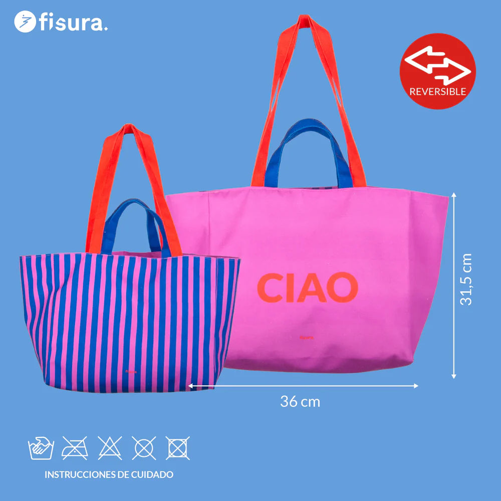 Fisura Bolsa de playa reversible