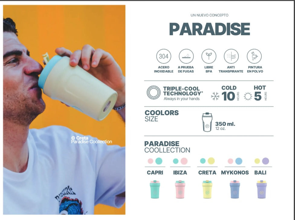 Cool Bottles Tumblers The Paradise vaso térmico - 350 ml